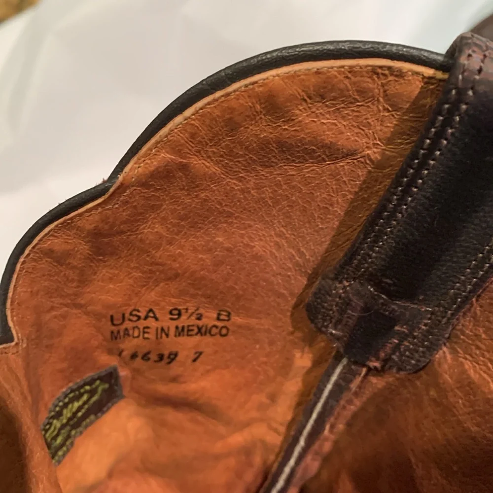 JB Dillon cowboy embroidered boots, teal and gold. Size 9 1/2. Women’s - Picture 7 of 8